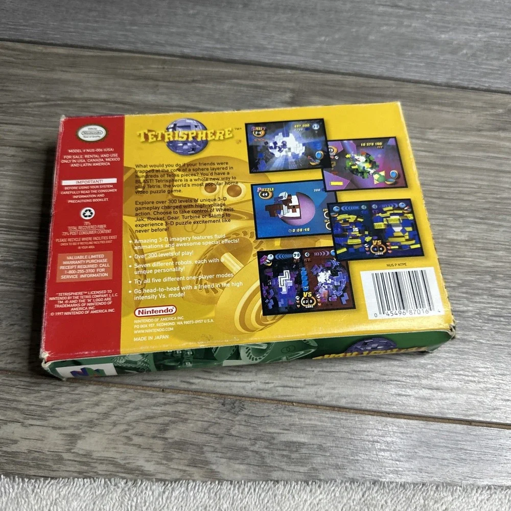 Tetrisphere‎ N64 Nintendo 64 Complete CIB Authentic